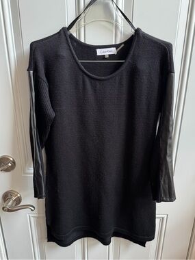 Calvin Klein Charcoal Knit Crewneck Sweater